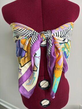 Kyorin Summer silk large scarft